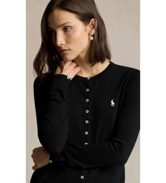 Polo Ralph Lauren Stretch-Piqu�-Strickjacke mit schwarzer Baumwolle