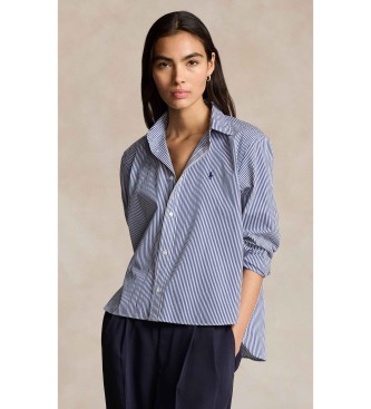 Polo Ralph Lauren Blue striped cropped cotton shirt