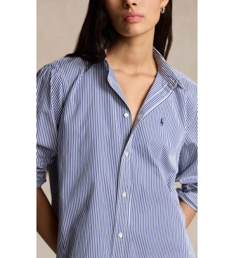Polo Ralph Lauren Blue striped cropped cotton shirt