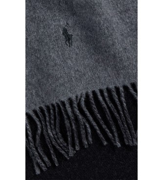 Polo Ralph Lauren Sciarpa di lana con frange nera