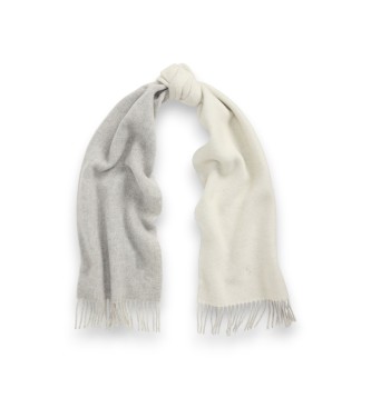 Polo Ralph Lauren Sciarpa di lana con frange bianco crema