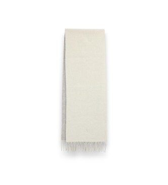 Polo Ralph Lauren Sciarpa di lana con frange bianco crema
