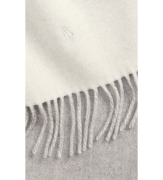 Polo Ralph Lauren Sciarpa di lana con frange bianco crema