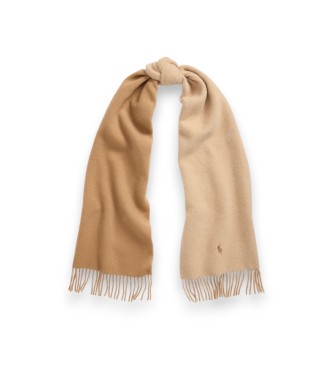 Polo Ralph Lauren Sciarpa di lana con frange beige
