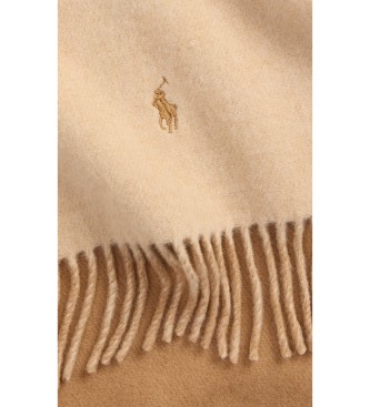 Polo Ralph Lauren Sciarpa di lana con frange beige