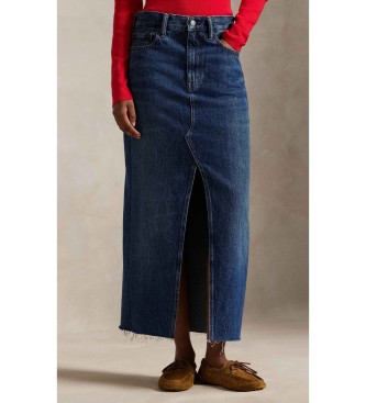 Polo Ralph Lauren Maxifalda de denim azul