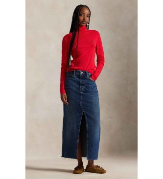 Polo Ralph Lauren Maxifalda de denim azul