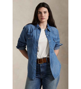 Polo Ralph Lauren Westernskjorta i blå denim