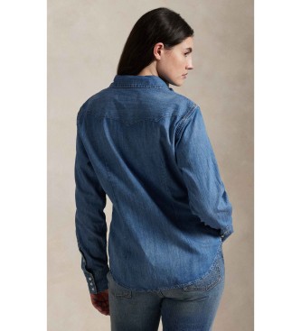 Polo Ralph Lauren Westernskjorta i blå denim