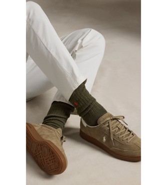 Polo Ralph Lauren Sportieve beige suède Bedford