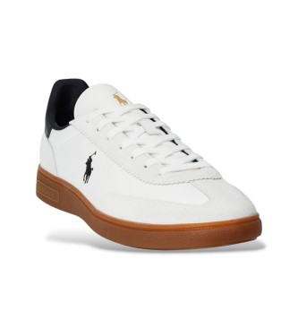Polo Ralph Lauren Sneakers Bedford in pelle e camoscio bianco
