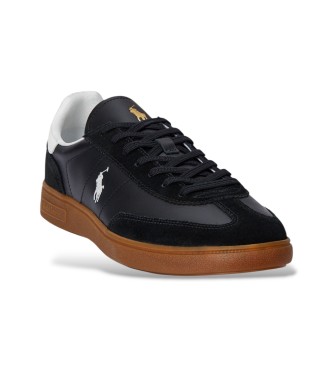 Polo Ralph Lauren Sneakers Bedford in pelle scamosciata e pelle nera