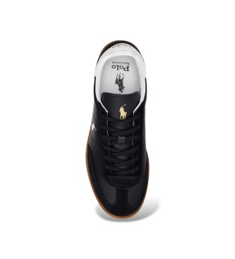 Polo Ralph Lauren Sneakers Bedford in pelle scamosciata e pelle nera