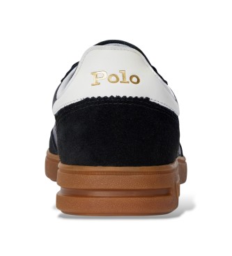 Polo Ralph Lauren Sneakers Bedford in pelle scamosciata e pelle nera