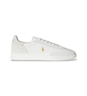 Polo Ralph Lauren Sneakers Bedford in pelle e camoscio bianco