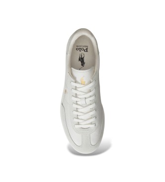 Polo Ralph Lauren Sneakers Bedford in pelle e camoscio bianco