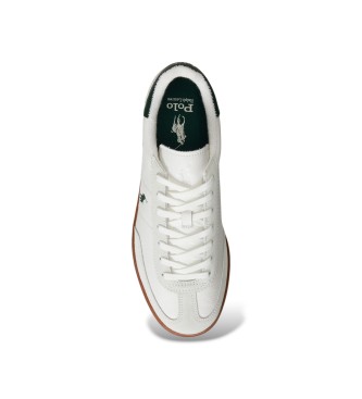 Polo Ralph Lauren Off-white su�de en lederen Bedford sportschoenen
