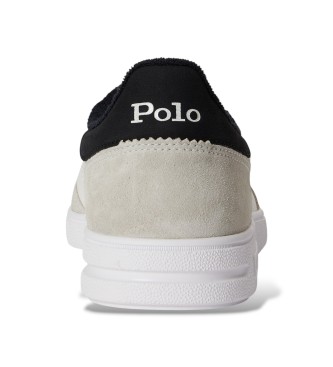 Polo Ralph Lauren Off-white Bedford Turnschuhe aus Wildleder und Leder