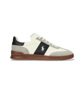 Polo Ralph Lauren Sneakers Heritage Aera in pelle scamosciata e pelle bianca