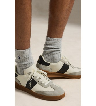 Polo Ralph Lauren Sneakers Heritage Aera in pelle scamosciata e pelle bianca
