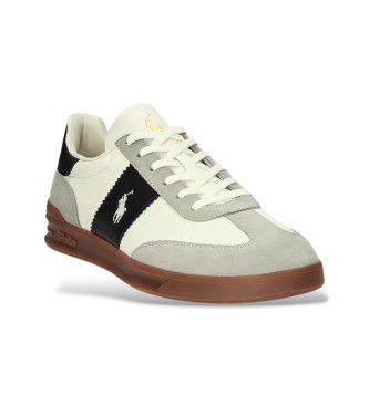 Polo Ralph Lauren Sneakers Heritage Aera in pelle scamosciata e pelle bianca