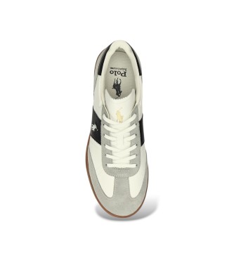 Polo Ralph Lauren Sneakers Heritage Aera in pelle scamosciata e pelle bianca