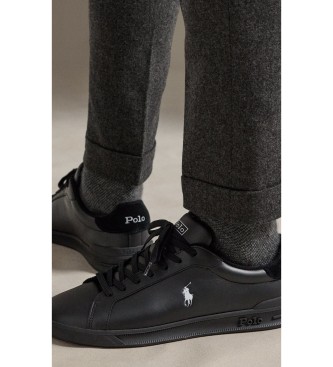 Polo Ralph Lauren Heritage Court II sorte tr�ningssko i l�der