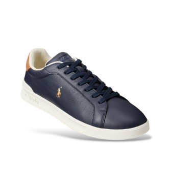 Polo Ralph Lauren Heritage Court II Turnschuhe aus navyfarbenem Leder