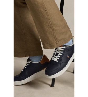 Polo Ralph Lauren Masters Court Turnschuhe aus navyfarbenem Leder