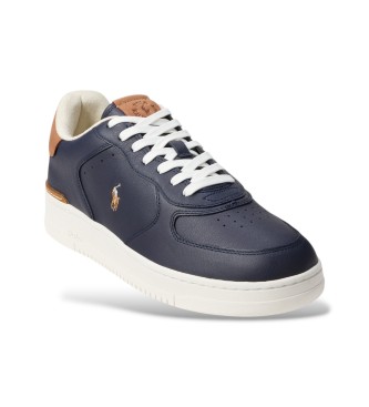 Polo Ralph Lauren Masters Court Turnschuhe aus navyfarbenem Leder