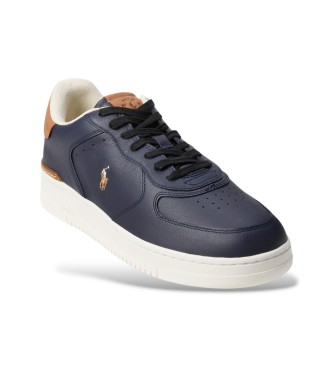 Polo Ralph Lauren Masters Court Turnschuhe aus navyfarbenem Leder
