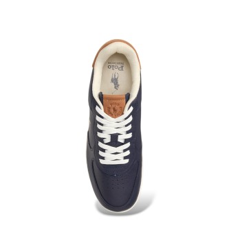 Polo Ralph Lauren Masters Court Turnschuhe aus navyfarbenem Leder