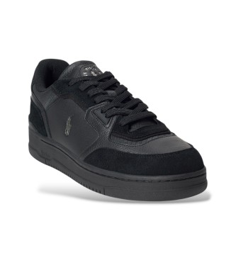Polo Ralph Lauren Baskets Open Masters en cuir et daim noirs