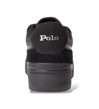 Polo Ralph Lauren Baskets Open Masters en cuir et daim noirs