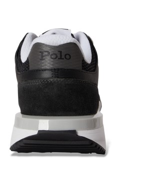 Polo Ralph Lauren Train 89 - Baskets en daim et en maille - noir