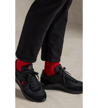 Polo Ralph Lauren Turnschuhe Train 89 Wildleder und schwarzer Oxford