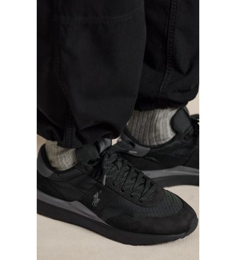 Polo Ralph Lauren Train 89 nubuck en oxford schoenen zwart