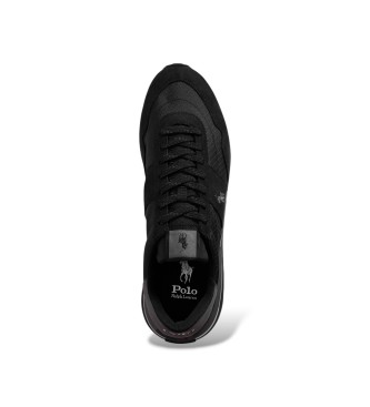 Polo Ralph Lauren Train 89 nubuck en oxford schoenen zwart