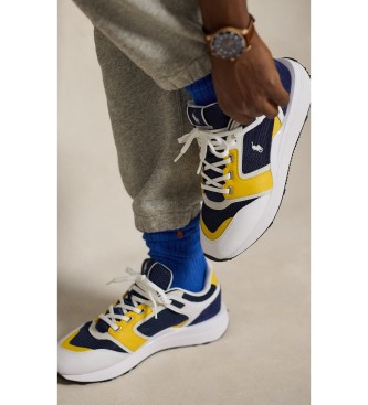 Polo Ralph Lauren Train 89 V2 Baskets avec panneau en daim blanc, marine