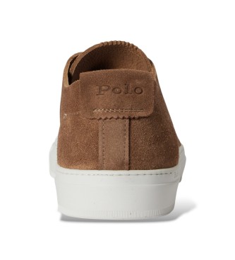 Polo Ralph Lauren Jermain - Baskets en cuir de veau velours marron