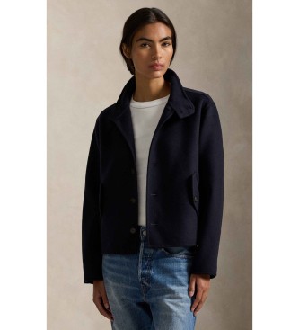 Polo Ralph Lauren Dwustronna wełniana kurtka w kolorze granatowym