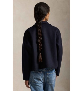 Polo Ralph Lauren Dwustronna wełniana kurtka w kolorze granatowym