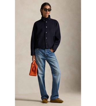 Polo Ralph Lauren Dwustronna wełniana kurtka w kolorze granatowym