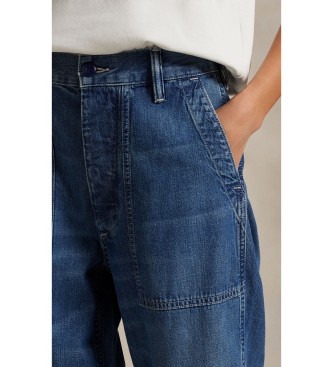 Polo Ralph Lauren Ricky jeansbyxor i blå denim
