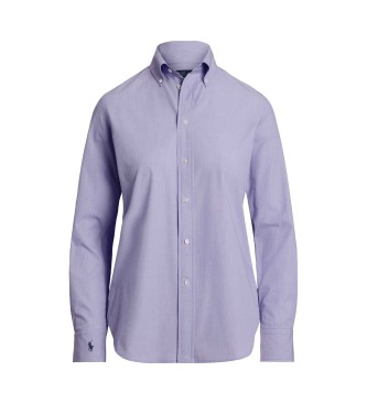 Polo Ralph Lauren Camicia in cotone elasticizzato fil-à-fil lilla