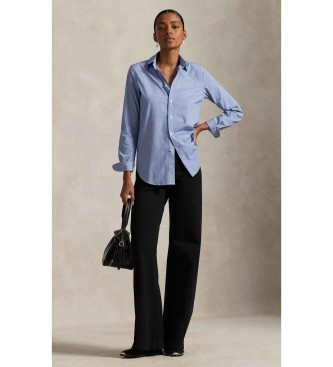 Polo Ralph Lauren Camicia in cotone elasticizzato fil-à-fil blu