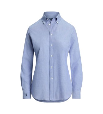 Polo Ralph Lauren Camicia in cotone elasticizzato fil-à-fil blu
