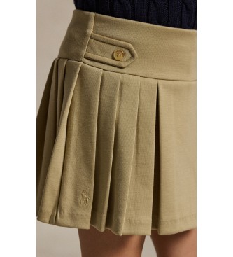 Polo Ralph Lauren Beige plisserad ponté-kjolbyxa