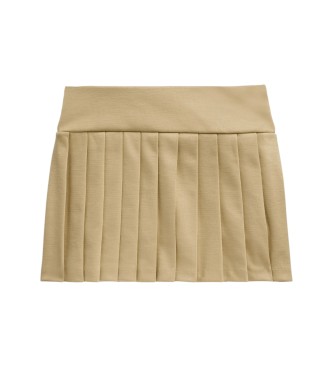 Polo Ralph Lauren Beige plisserad ponté-kjolbyxa