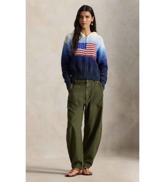 Polo Ralph Lauren Sweatshirt i bomull med marin flagga